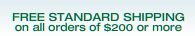 Free Standard Shipping On All Orders Over $200