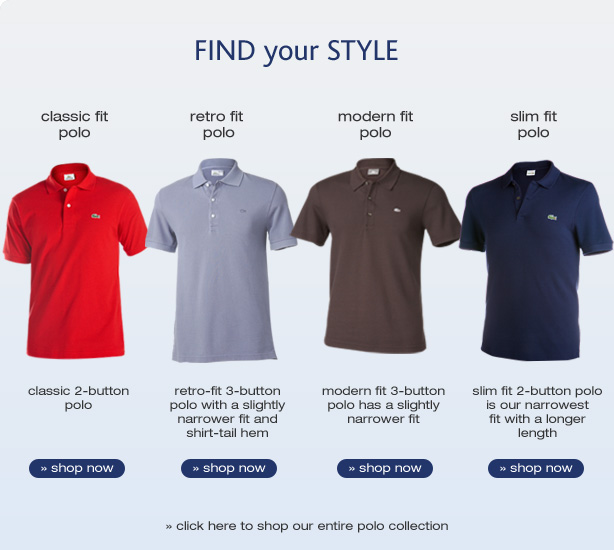 Lacoste Mens Polo Fit Guide