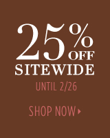 25% OFF SITEWIDE