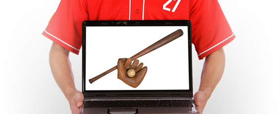 Man sells sports memorabilia items in online marketplace