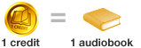 1 credit equals 1 audiobook