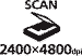 Scan 2400 x 4800 dpi