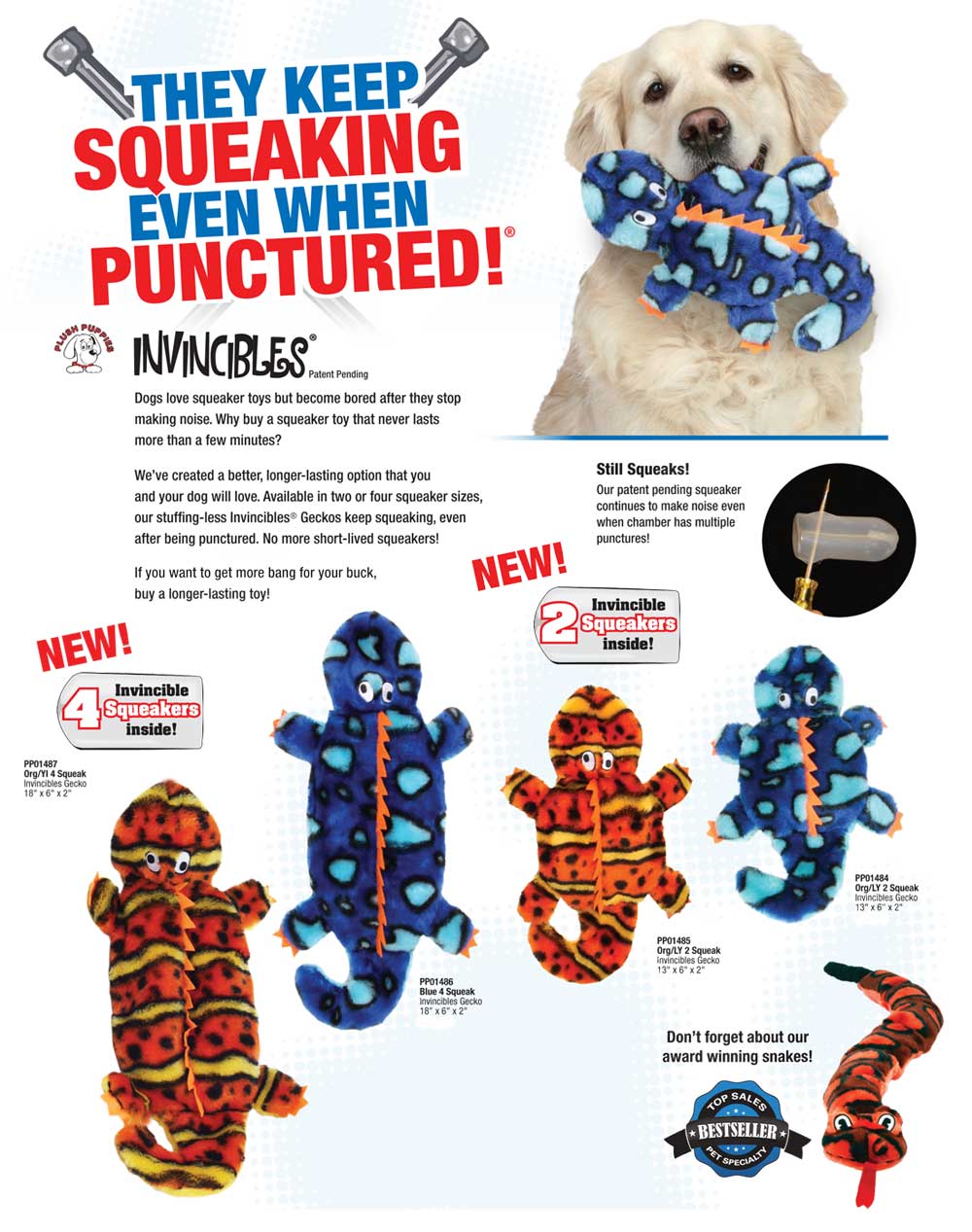 Kyjen Geckos Invincibles Information Sheet