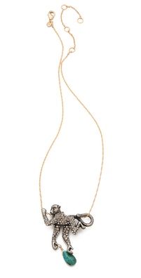 Alexis Bittar Mauritius Spider Monkey Pendant Necklace