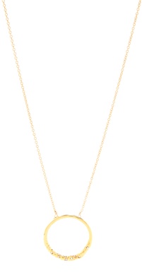 Alexis Bittar New Wave Pave Circle Pendant Necklace