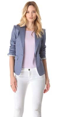 alice + olivia Elyse Chambray Blazer