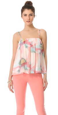 alice + olivia Flowy Printed Tank