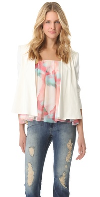alice + olivia Drop Shoulder Leather Jacket