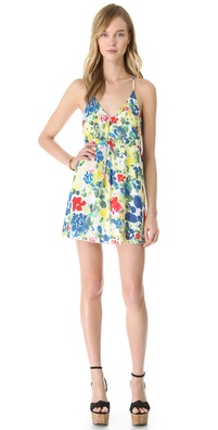 alice + olivia Fierra Y Back Printed Dress