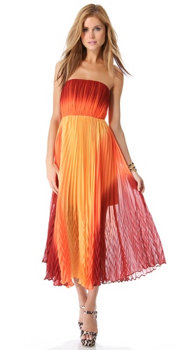 alice + olivia Uma Strapless Maxi Dress