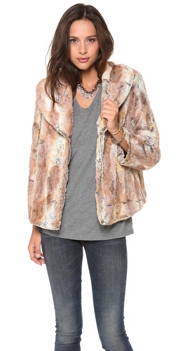 alice + olivia Annistyn Faux Fur Jacket