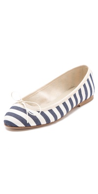 Anniel Striped Ballet Flats