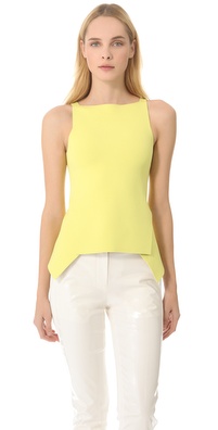 Alexander Wang Double Face Peplum Top