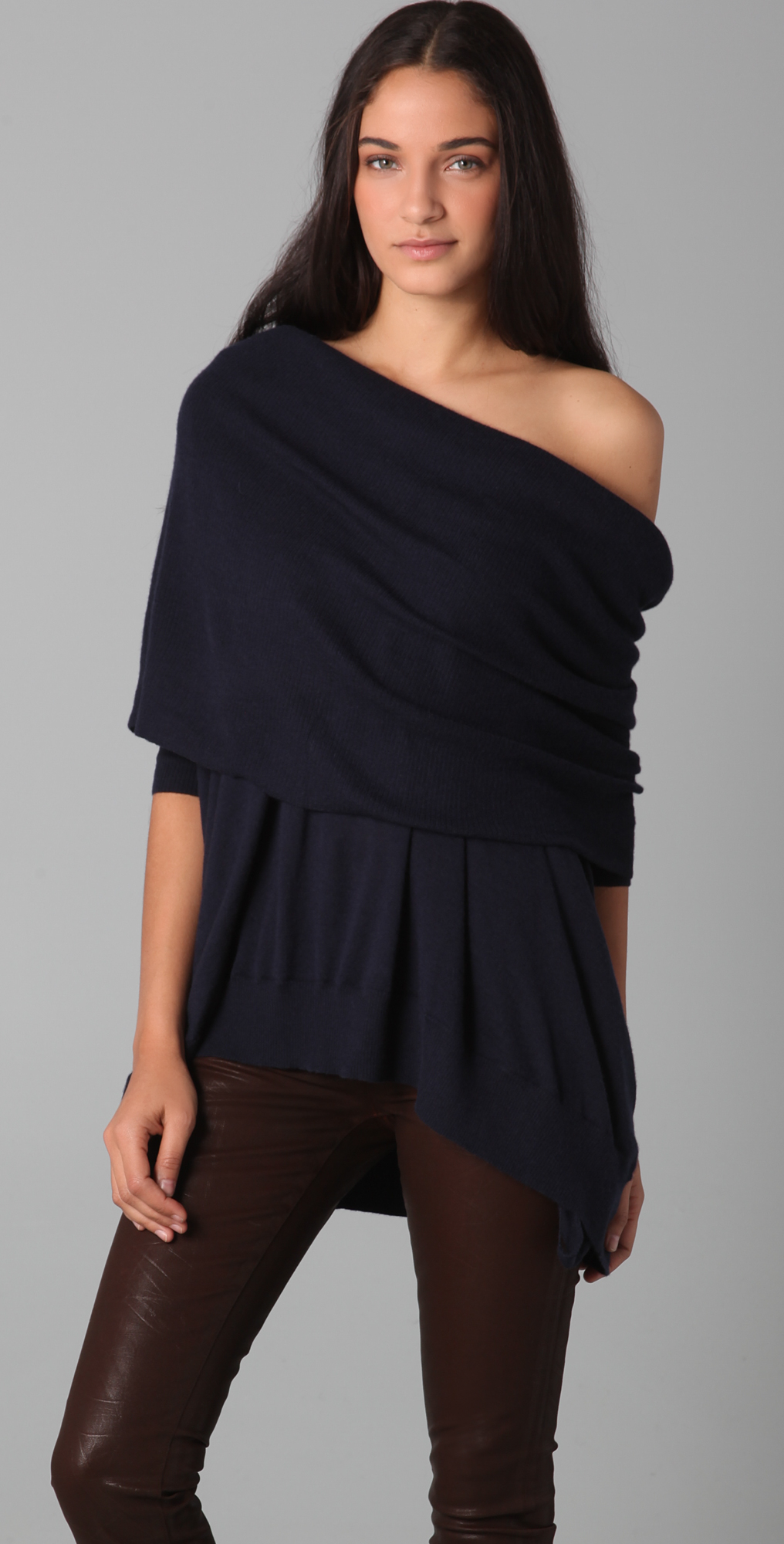 Bop Basics Oversized Cashmere Cowl Neck Sweater.