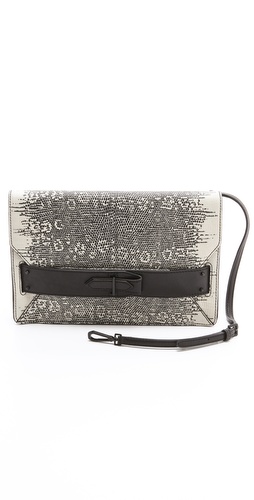 10 Crosby Derek Lam Lizard Print Folio Clutch at Shopbop.com
