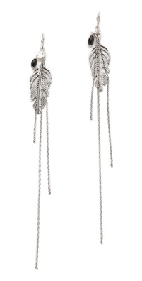 Chan Luu Onyx & Chain Earrings