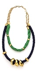 Citrine by the Stones Green & Blue Double Hemp Necklace