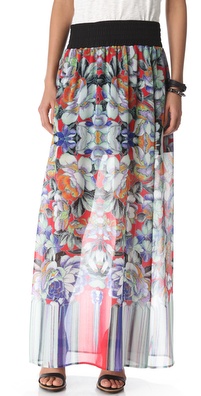 Clover Canyon Flower Tracers Maxi Skirt