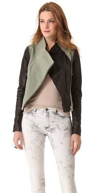 Cut25 by Yigal Azrouel Leather Combo Jacket