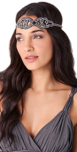 Deepa Gurnani Crystal Scroll Headband at Shopbop.com