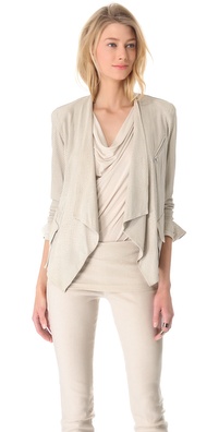 Donna Karan New York Cozy Perf Suede Jacket