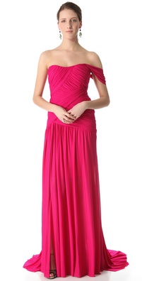 Donna Karan New York Corset Fringe Gown