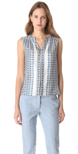 Derek Lam Floral Sleeveless Blouse