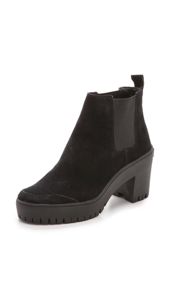 DKNY Silone Platform Suede Booties