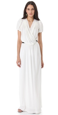 David Szeto Viola Dress with Patent Leather Belt