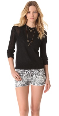 Enza Costa Crew Neck Pullover