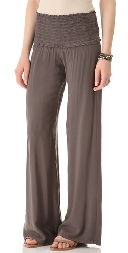 Shop Enza Costa Ruched Flare Pants and Enza Costa online - Apparel,Womens,Bottoms,Pants,Trousers, online Store