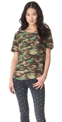 Equipment Riley Camo Silk Tee