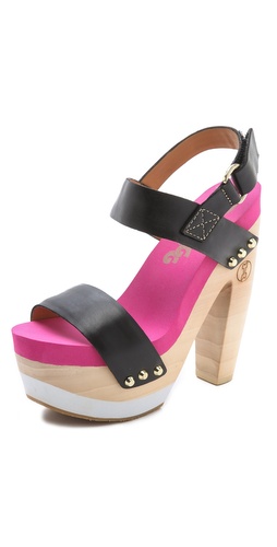 Flogg Rexfort Two Band Platform Clog Sandals