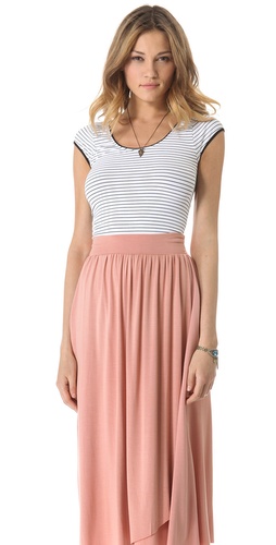 Shop Free People Striped Cap Sleeve Tee and Free People online - Apparel,Womens,Tops,Tee, online Store