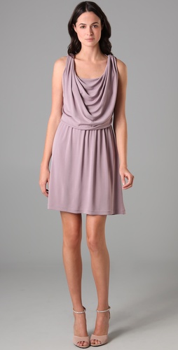 Halston Heritage Cowl Neck Jersey Dress : rachel pally antik denim cowl neck dresses fashion clothing