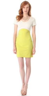 Halston Heritage Colorblock Ponte Dress