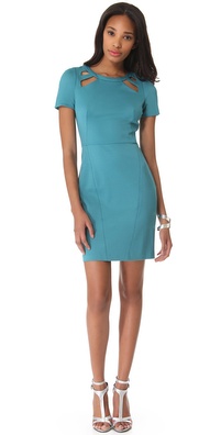 Halston Heritage Sheath Dress with Cutouts