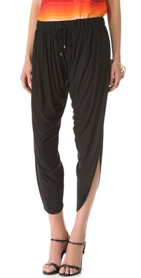Haute Hippie Draped Jersey Harem Pants