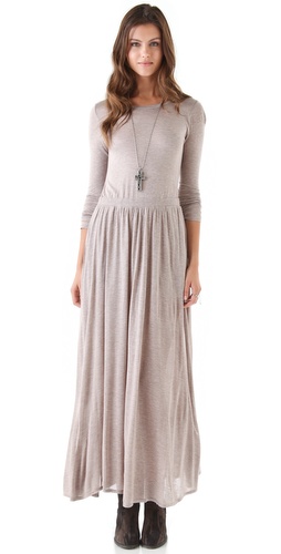 Heather Long Sleeve Maxi Tee Dress