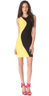 Herve Leger Pailey Combo Dress