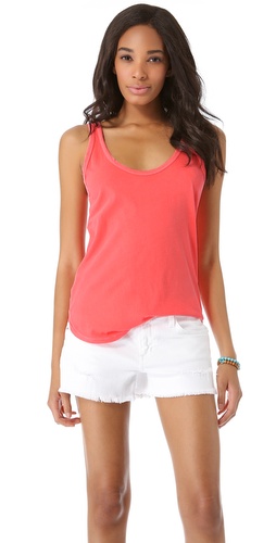 James Perse Skinny Strap Baseball Tank