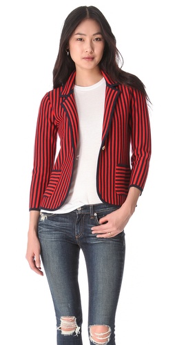 Shop Juicy Couture Vertical Stripe Blazer and Juicy Couture online - Apparel,Womens,Jackets,Blazer, online Store