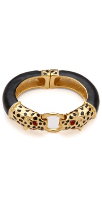 Kenneth Jay Lane Double Leopard Head Bracelet
