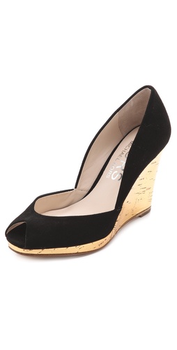 KORS Michael Kors Vail Peep Toe Wedge Pumps at Shopbop.com