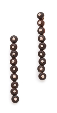 L'AGENCE Beaded Bar Earrings