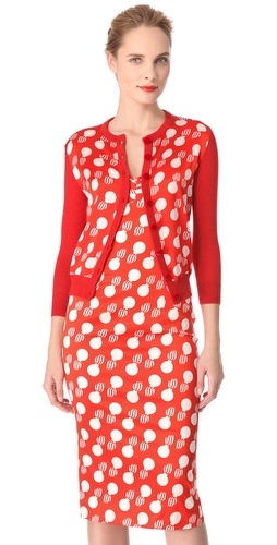Shop L'Wren Scott Bomb Print Cardigan and L'Wren Scott online - Apparel,Womens,Sweaters,Cardigans, online Store