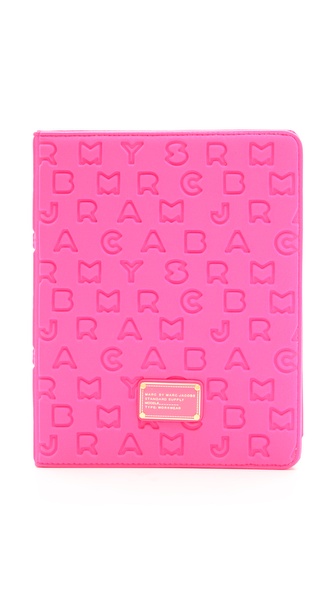 Marc By Marc Jacobs Dreamy Logo Neoprene Tablet Book Case - Fluoro Fuchsia