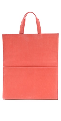 Shop Maison Martin Margiela Leather Fold Over Tote and Maison Martin Margiela online - Accessories,Womens,Handbags,Tote, online Store