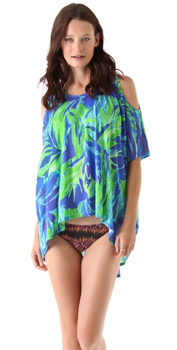 Shop Matthew Williamson Escape Animal Leaf Cutout Cover Up and Matthew Williamson Escape online - Apparel,Womens,Swim,Coverups, online Store