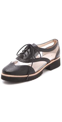 Shop Messeca New York Max Clear Inset Oxfords - Messeca New York online - Footwear,Womens,Footwear,Flats, at Lilychic Australian Clothes Online Store